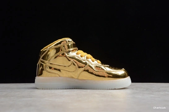Force Metallic Mid Nike 314197-8100 1 Gold Air Kids WB 0926
